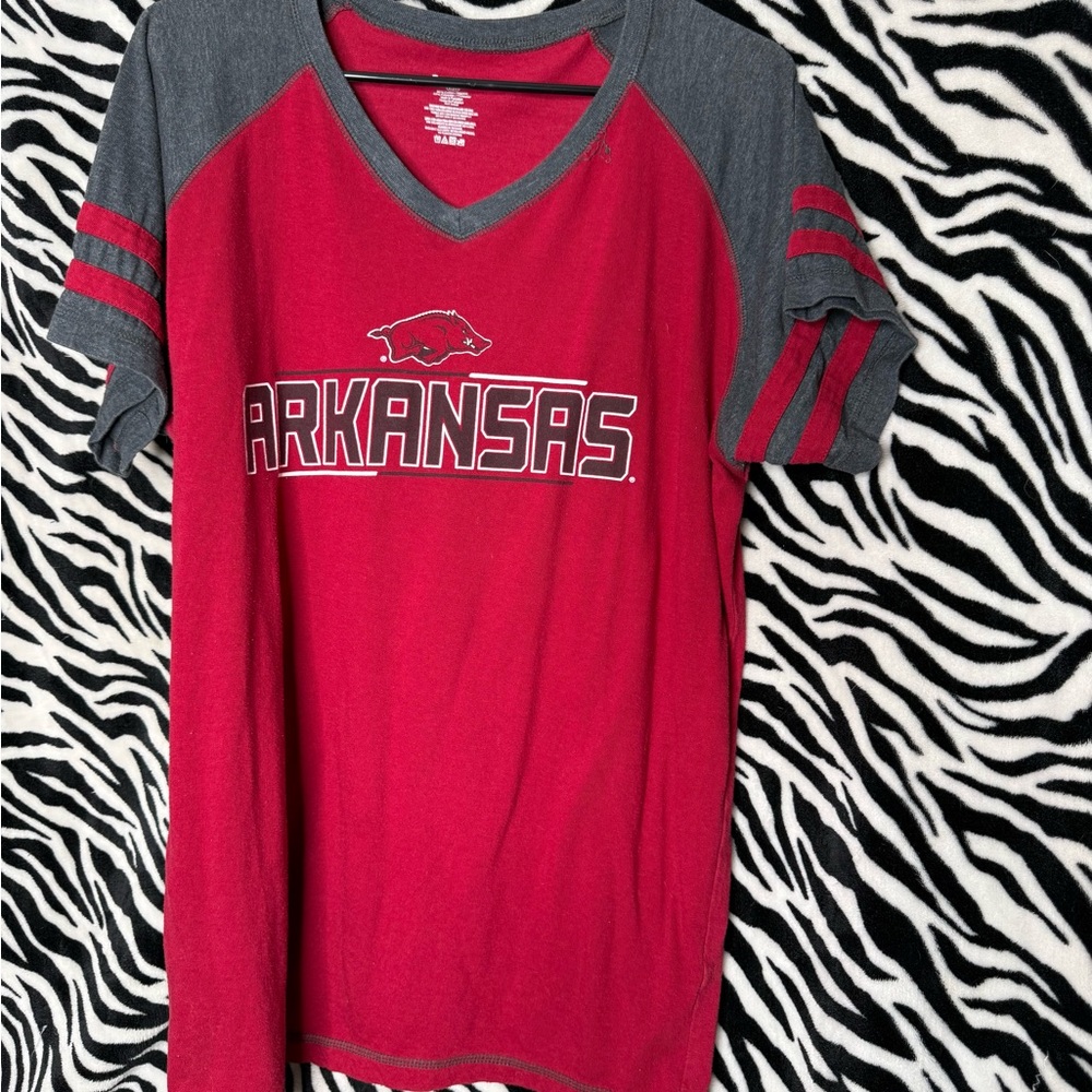 Arkansas Women’s T-Shirt - Red and Gray